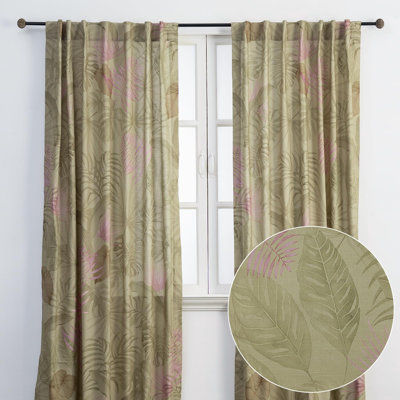 Maison d' Hermine Curtains for Living Room 100% Cotton 108 inch Length Two Panel Light Filtering Curtains for Windows with Rod and Loop Pockets Valentines Day Gifts (Creole - Olive Grey, 50"W x 108"L)