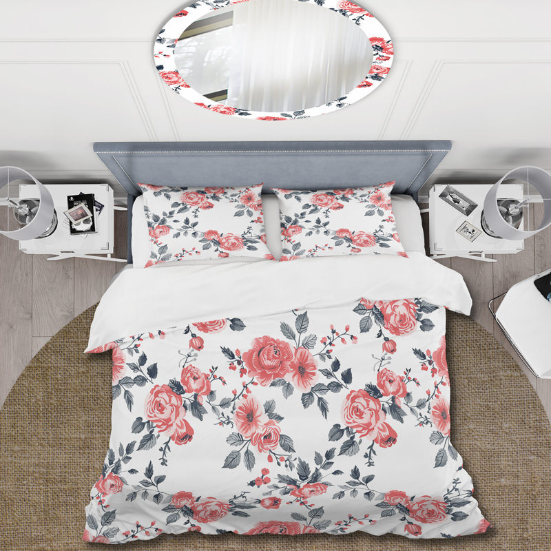 Ensemble de housse de couette Traditional, Housse de couette pour grand lit et 2 taies décor