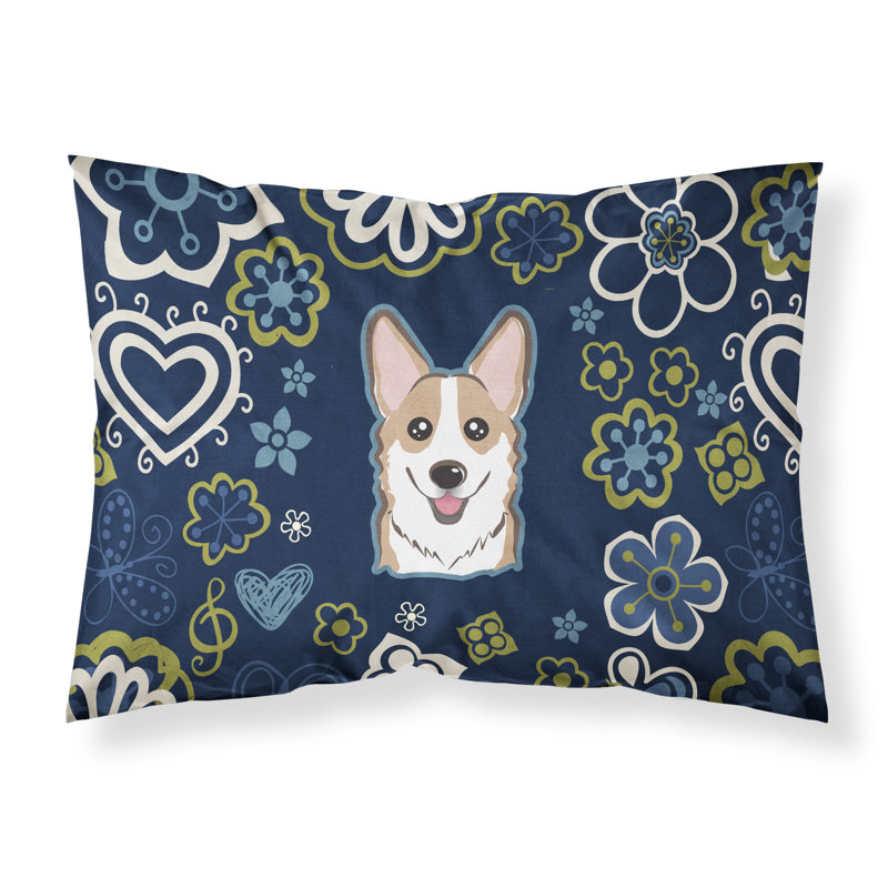 Taie d’oreiller floral, Sable Corgi