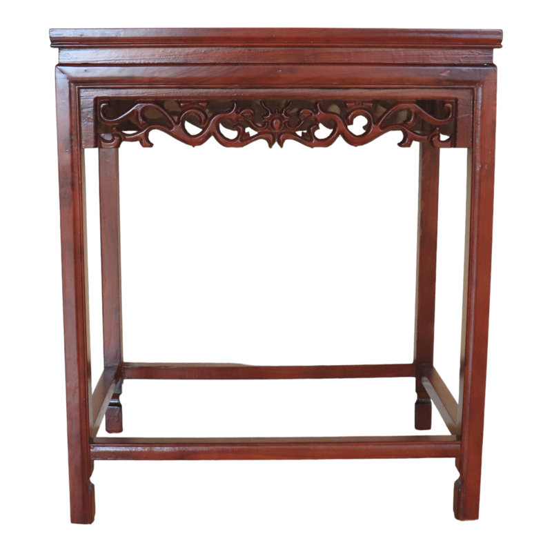 Tall Rectangle-shaped Wood Table In Cherry Finish