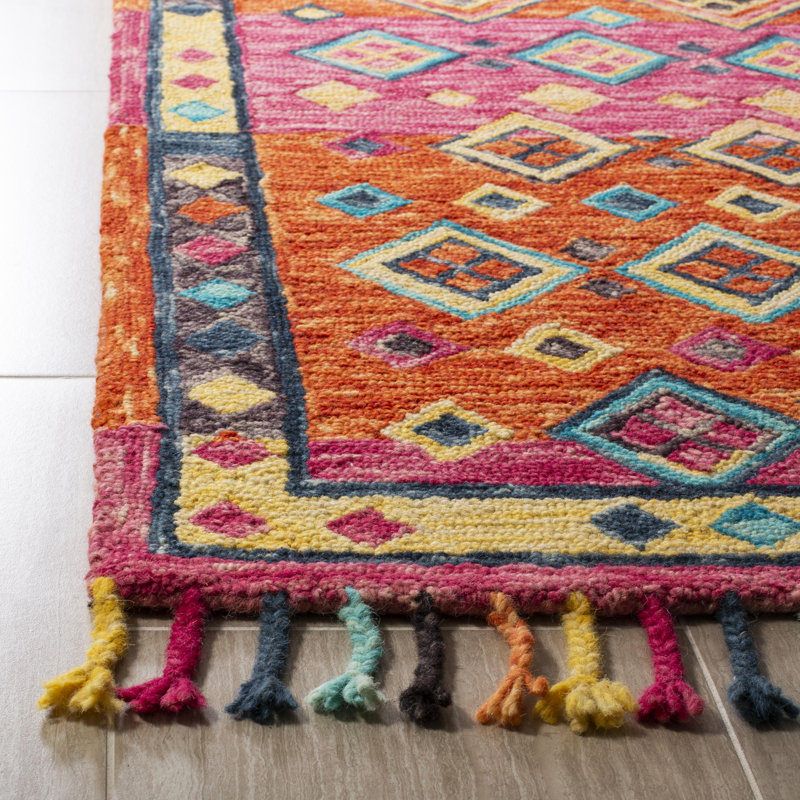 Tapis en laine touffeté à la main Vahakn, Carré 5 pi