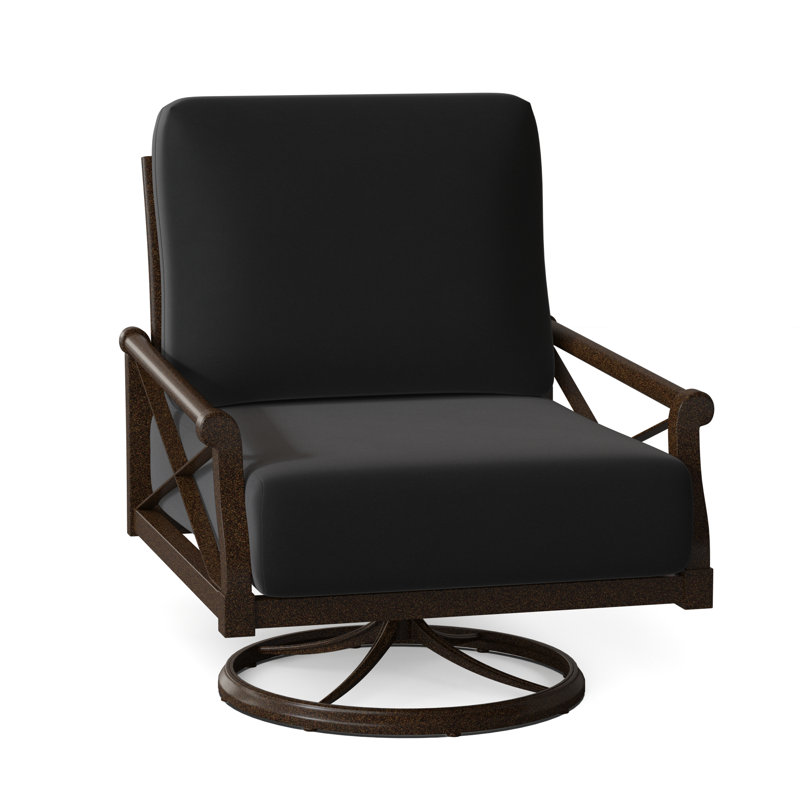 Andover Outdoor Rocker Chair, Canvas Bird's Eye Sunbrella® Canvas, Chestnut Brown