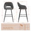 Velvet Upholstered Bar Stools with Armrests-1924051078