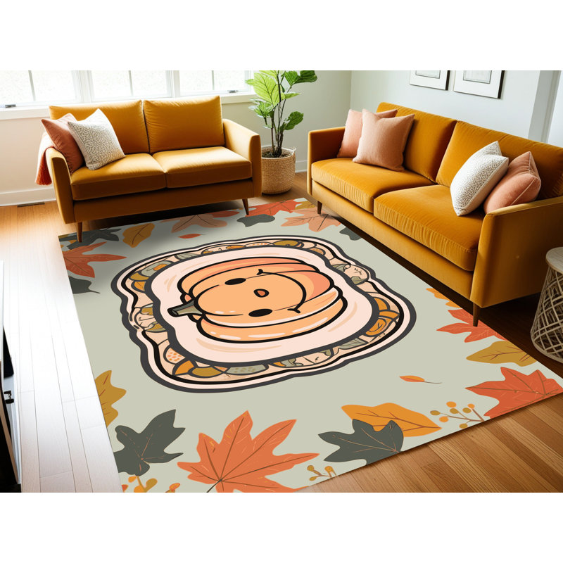 Tapis de Noël lavable The Holiday Aisle®, Rectangle 6 pi x 9 pi