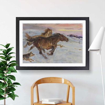 Escape of the Horses by Wojciech Kossak - Picture Frame Painting