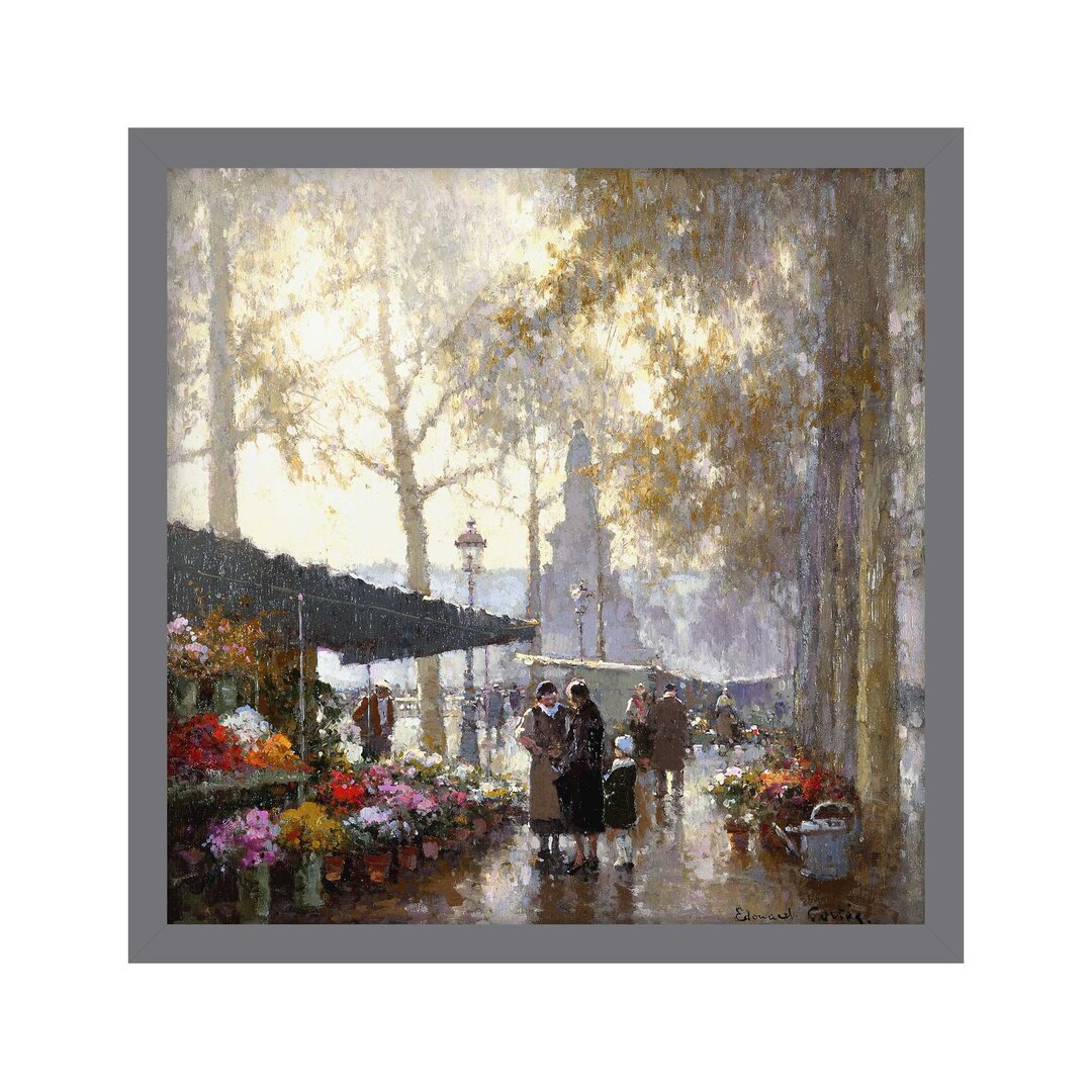 Gerahmter Kunstdruck The Flower Market von Gaston De Latouche