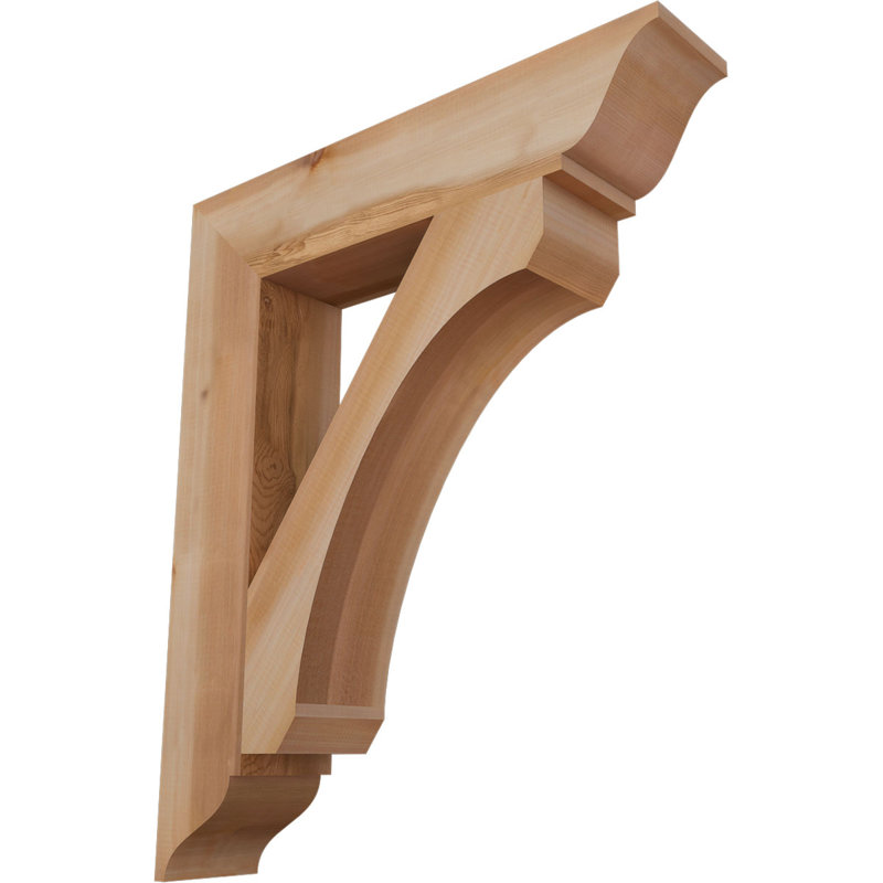 Support en bois rustique traditionnel BKTLEC01, Cèdre rouge de l'Ouest (lisse), H 36 po x l 5,5 po x P 30 po