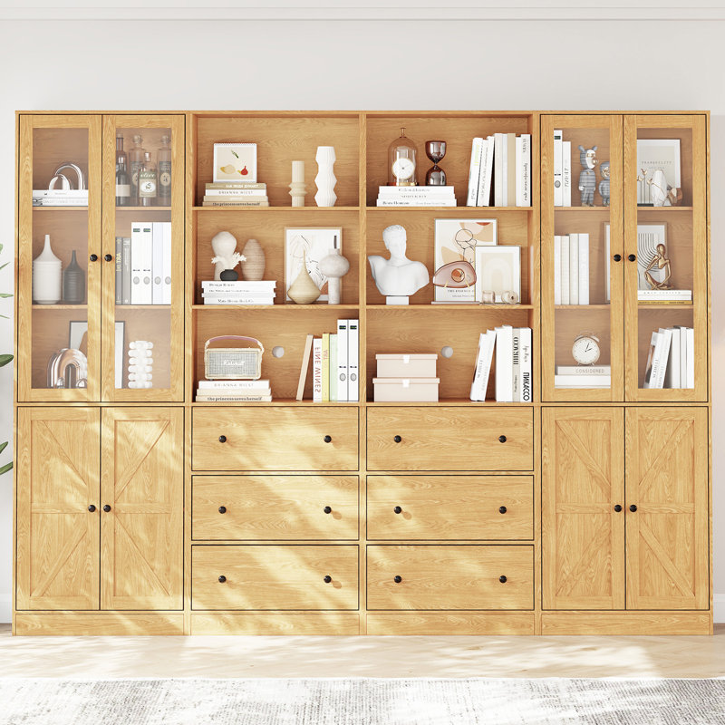Ensemble de bibliothèques 70 po x H 94,48 po, Jaune