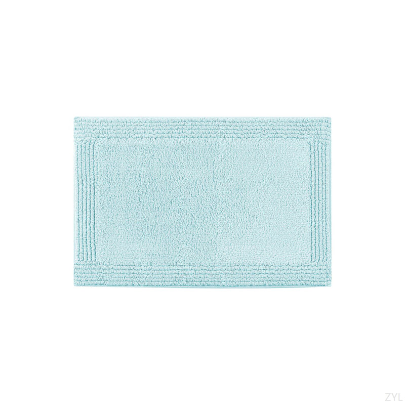 1 tapis de bain réversible 100% coton touffeté 3000 g / m², Rectangle 1 pi 5 po x 2 pi