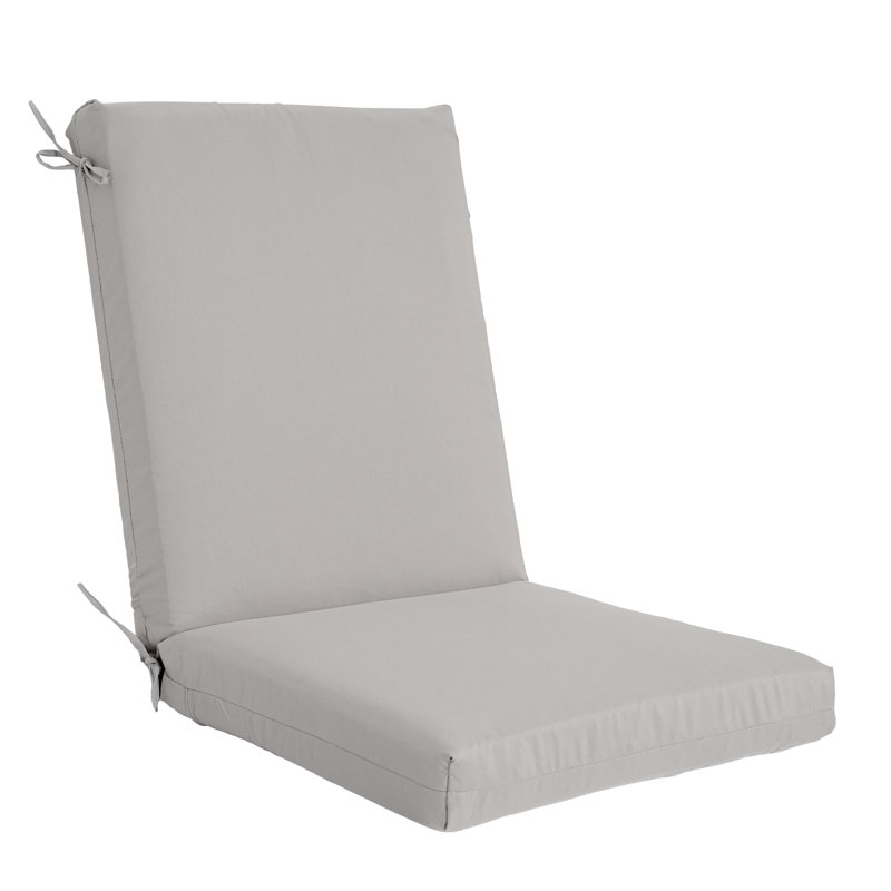 24.5x20.1 Inch Water-Resistant and Fade-Resistant Outdoor Back Pillows with Zipper for Patio Furniture, Dining Chairs and Sectional Sofas(Gray)
