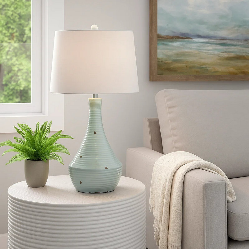 Lampe de table bleue 28,25 po Ayalisse