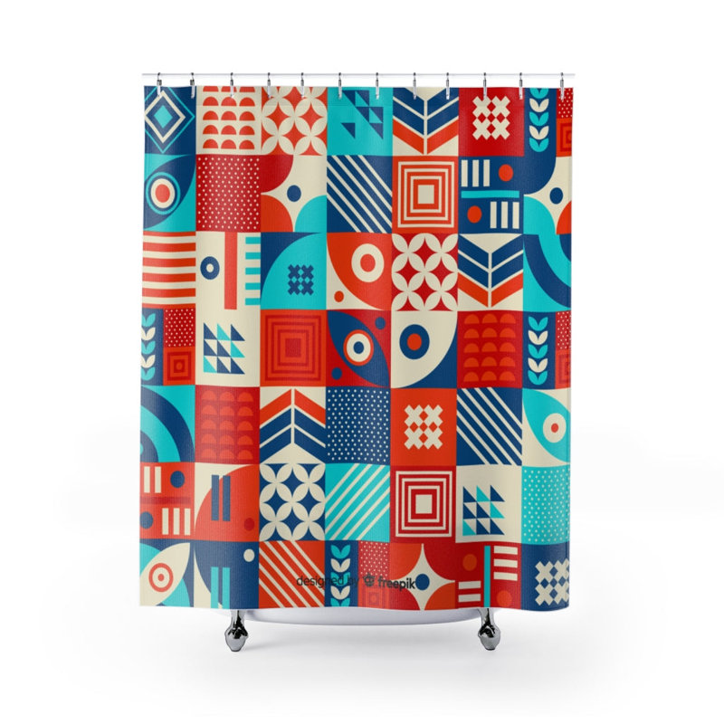 Geometric Shower Curtain