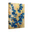 Plantes et fleurs, fleurs bleues sur fond doré, reproduction d'art-1733489827