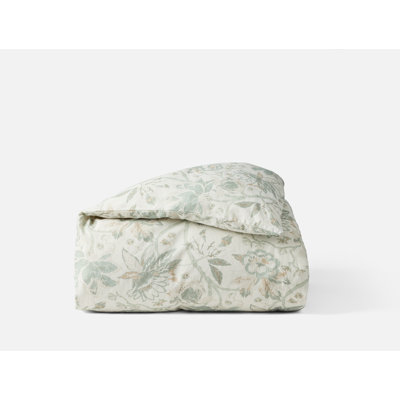 Sea Bloom Print Flatweave Duvet Cover