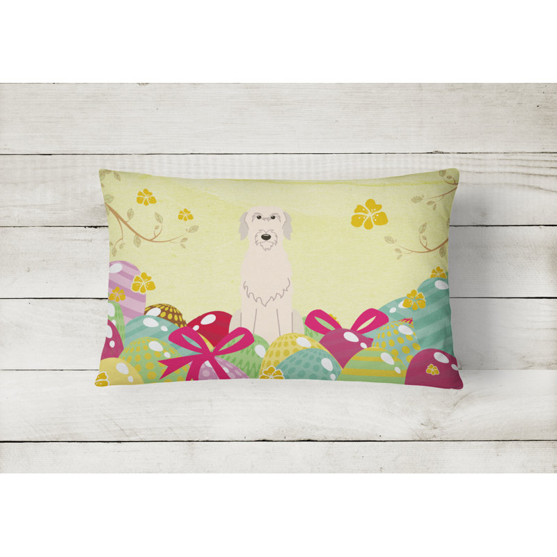 Easter Eggs Outdoor Throw Pillow