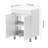 A 24-Inch Bathroom Cabinet With A Sink, In Pure White Color, Combines Practicality With Appearance Quality. It Is A Floor-Standing Bathroom Cabinet With Two Buffer Cabinet Doors.-140546397