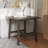 Armalda Solid Wood Farmhouse Trestle Style Accent End Table-660479658