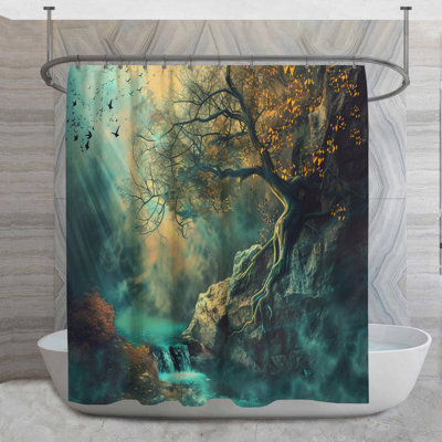 Enchanted Forest Shower Curtain -  Fantasy Bathroom Decor Gothic