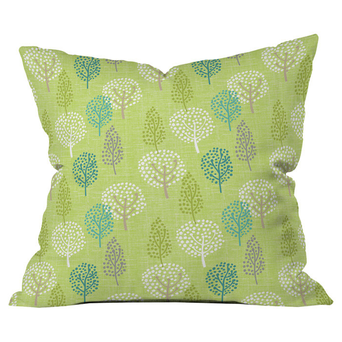 Coussin extérieur arbre en lin wendy kendall, 20 po x 20 po