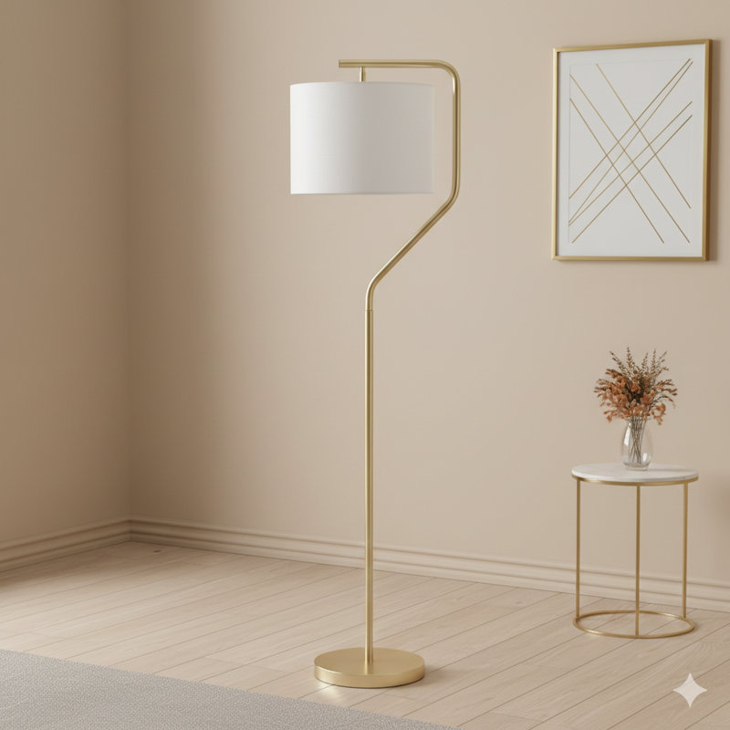 Angular Arched Metal Floor Lamp