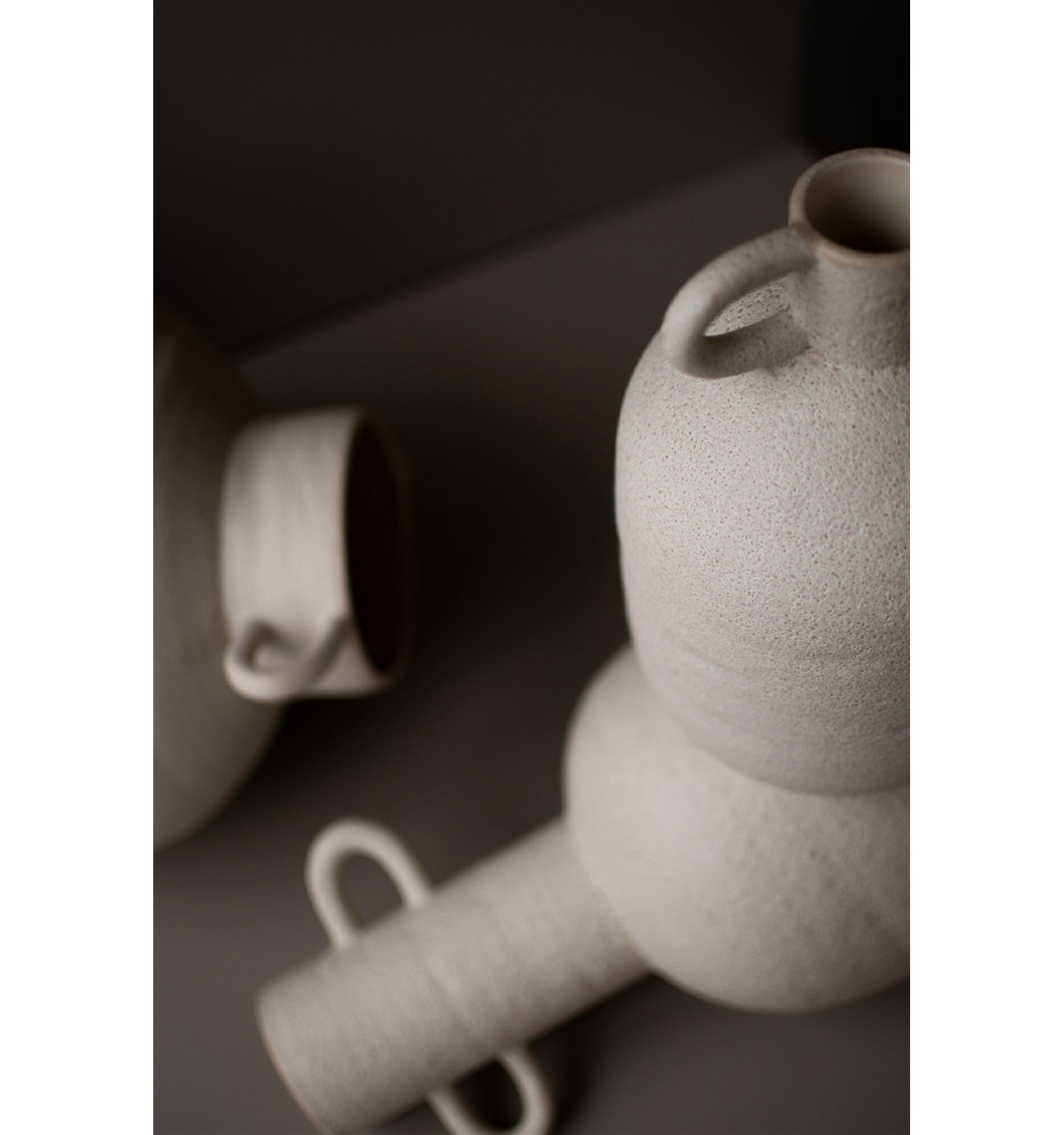 Ceramic Table Vase, White