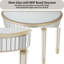 Console demi-ronde à miroir Adriatik 35,4 "