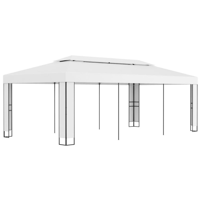 Bartisan 1m x 2.5m Steel Patio Gazebo, White