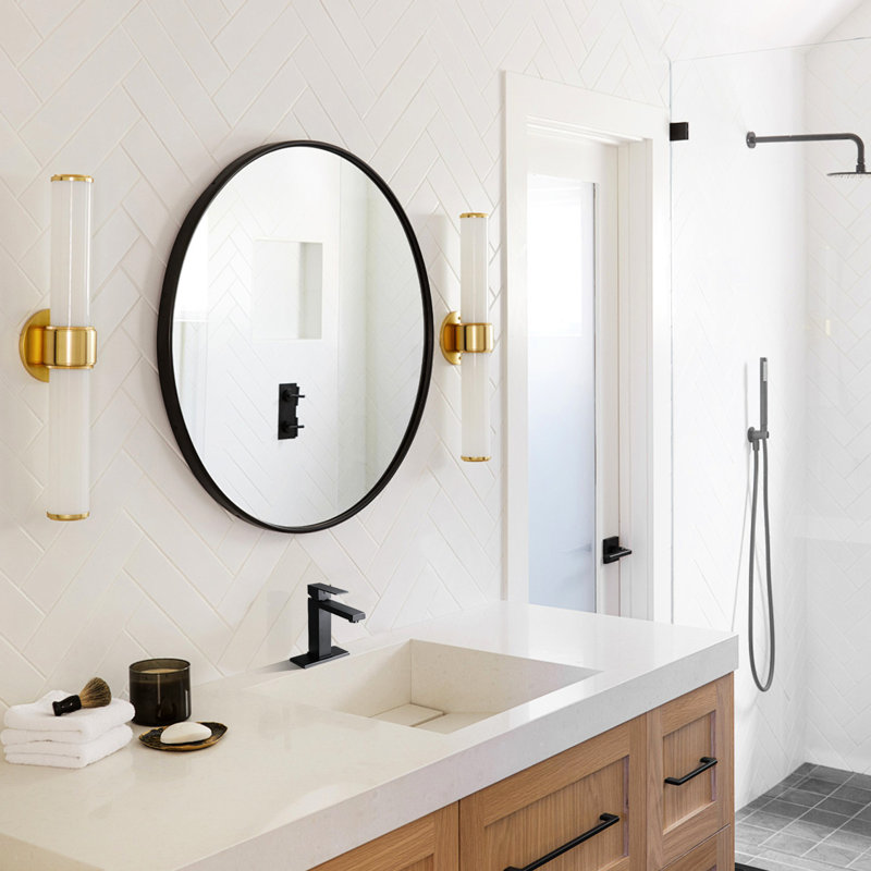 Bathroom Faucet 1 Hole, Stainless Steel, Matte Black Finish, With And Drain Assembly Contemporary Faucet, Black, Convenient Temperature Control