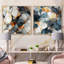 Jans - Ensemble de 2 collages abstraits carrés-101856975-101856976
