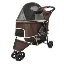 Luxury Monogram First Class Sporty Dog Stroller- Yellow