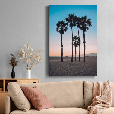 «Santa Monica Palm», reproduction de photo sur toile tendue