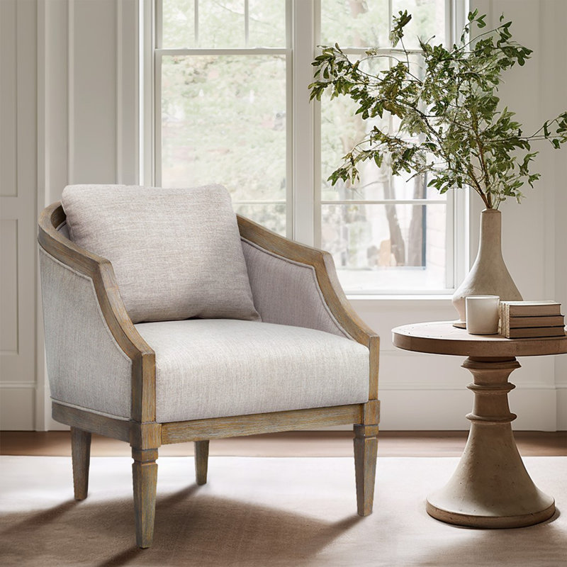 Chaise d'appoint classique en bois massif avec revêtement en polyester durable et design élégant pour une assise confortable