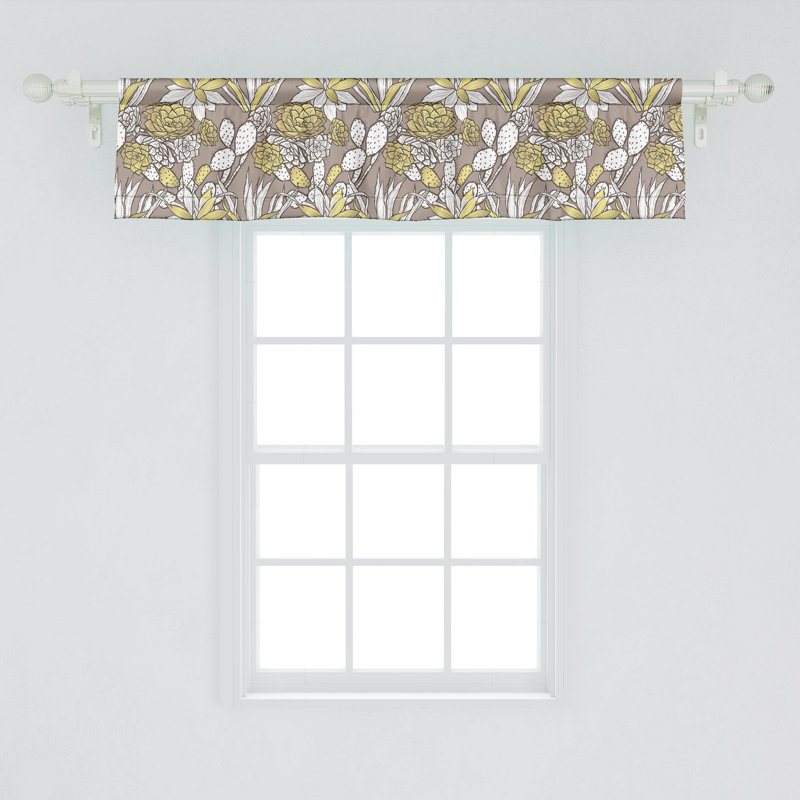 Ensemble de 2 cantonnières Ambesonne Botanic Green, 42" W x 12" L
