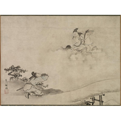 "Daoist Immortal" by  Hanabusa Itcho - Gallery Wrap Canvas Wall Art