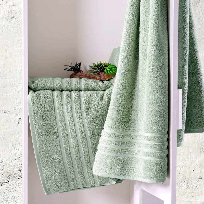 Ensemble de 2 draps de bain géants 100% coton, surdimensionnés et absorbants, Vert
