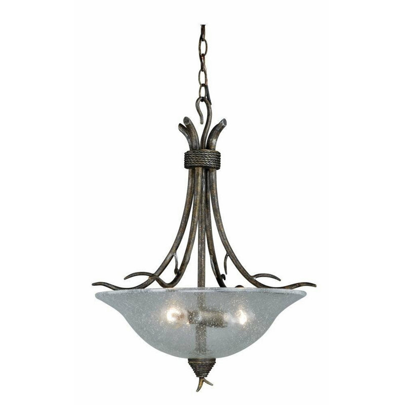 Luminaire suspendu bol 3 lumières unique Polzin