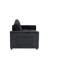 Causeuse convertible en velours noir l 53,5 po Maeve avec capitonnage et poche latérale