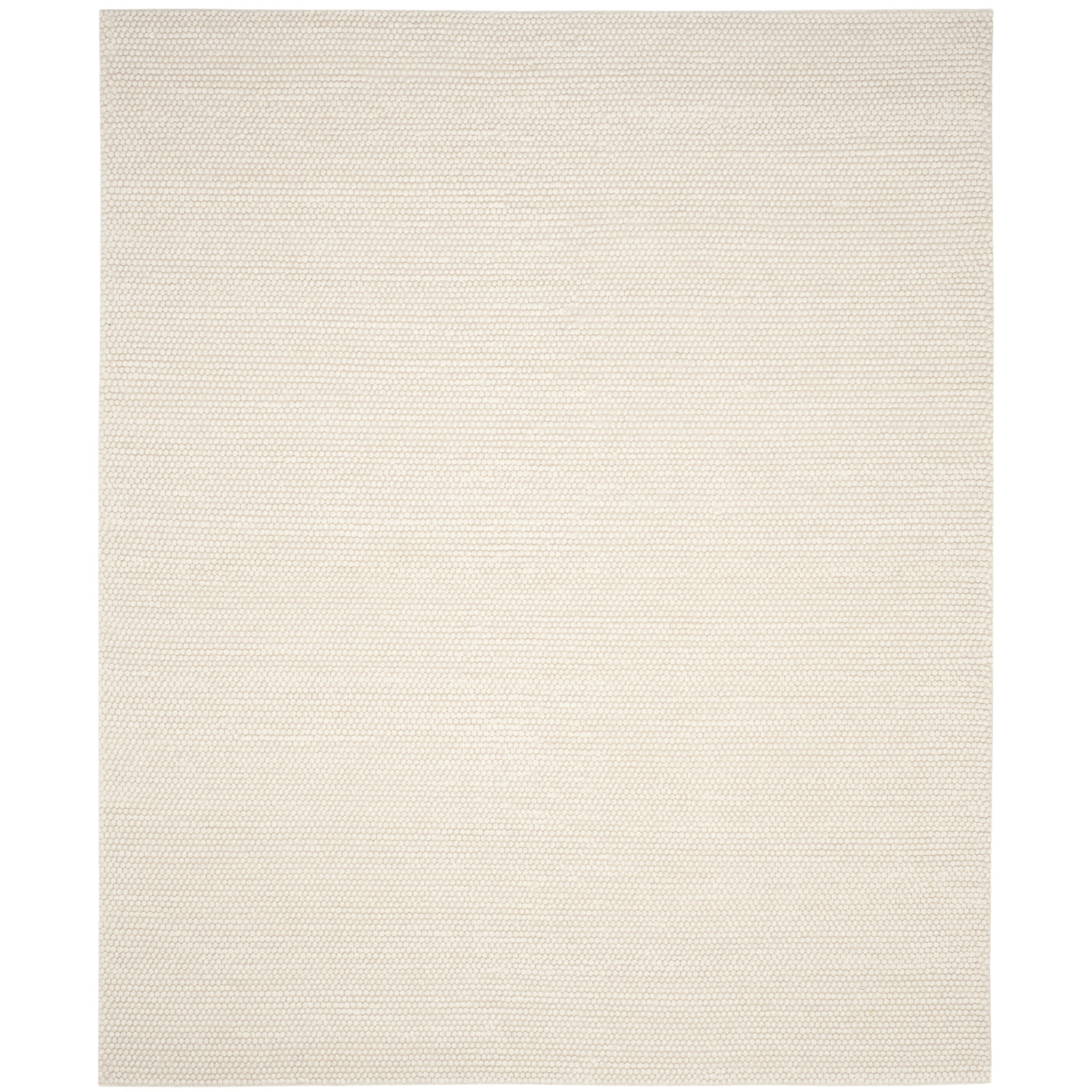 Elle Ivory Hand-Woven Wool Rug, Rectangle 8' x 10'
