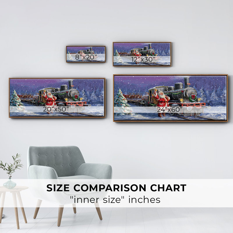 All Aboard- Framed Canvas, 8" H x 20" W