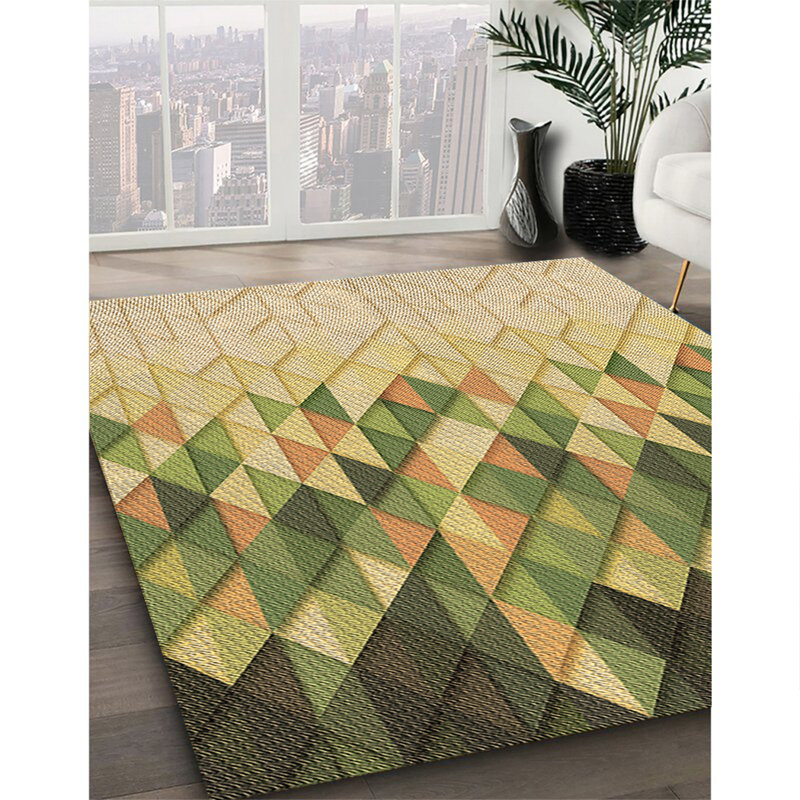 Tapis 100% à motif lavable à la machine 2989 448-BRN, Rectangle de 2 pi x 3 pi