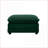 Ottoman Footstool Sage Green Corduroy - Works with 2-4 Seater Sofas | Wood | Black-958747658