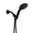 7-Setting Handheld Shower Head In Matte Black With Abs Material Faucet 7 Spray Modes And Leak Resistance