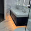 Ensemble de meuble-lavabo mural moderne 60 po avec dessus en pierre artificielle Lumino, 60 po Lumino, 6 tiroirs à fermeture en douceur Lumino-467355740