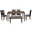 Ensemble de table de salle à manger 6 pièces avec banc et chaises, ensemble de table à manger en bois pour 6 personnes, ensemble de table de salle à manger de style rustique pour 6 personnes-121089935-121089932