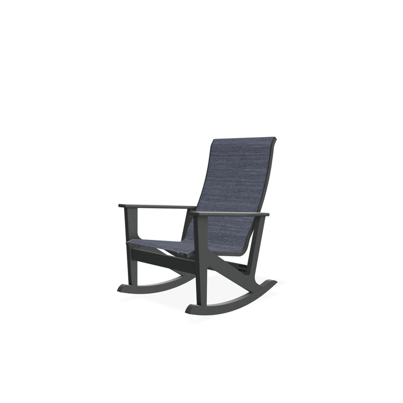 Fauteuil berçant Wexler, Graphite, Étain Augustine