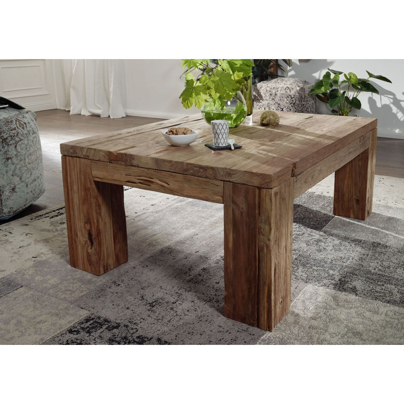 Bassano Solid Wood Four Leg Coffee Table, 45cm H x 120cm W x 80cm D