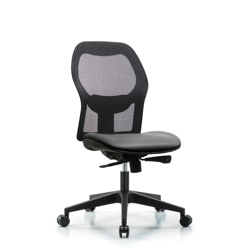 Chaise de travail ergonomique, Argenté, Roulettes, Non