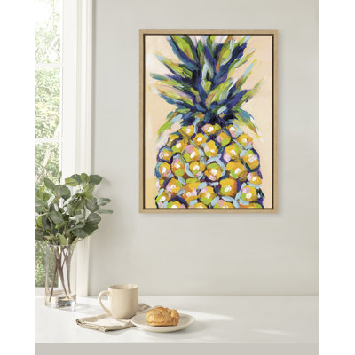 «Pineapple Study No 2» par Rachel Christopoulos, reproduction d'art sur toile encadrée