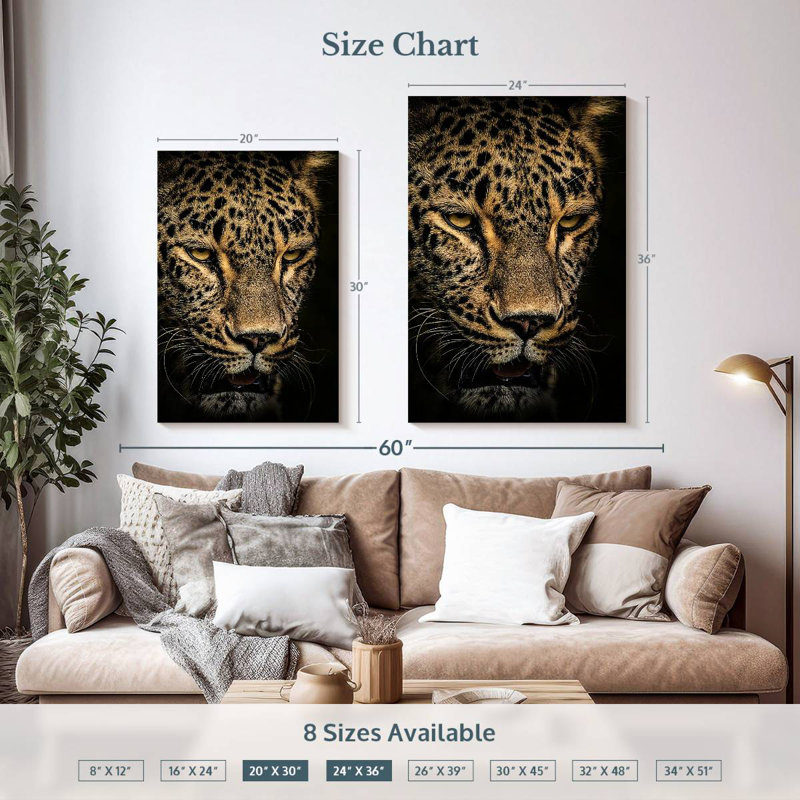 Brampt Waiting Leopard, 36" H x 24" W