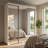 Jelinek 71" Modern Wardrobe with Adjustable Shelves, Hanging Rod, Glass Fronts with Mirror-1123536629